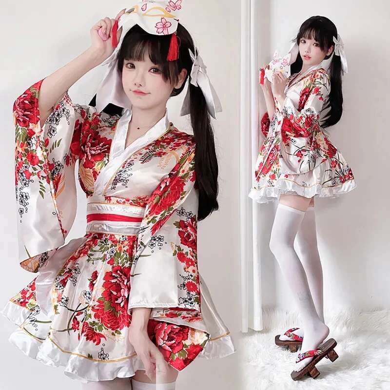 Women'S Fashion Kimono - Japanese Modified Kimono Dress For Women
