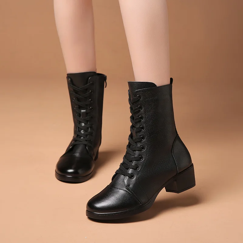 Women'S Fashion Riding Boots - XIHAHA Fashion Genuine Leather Boots Latin