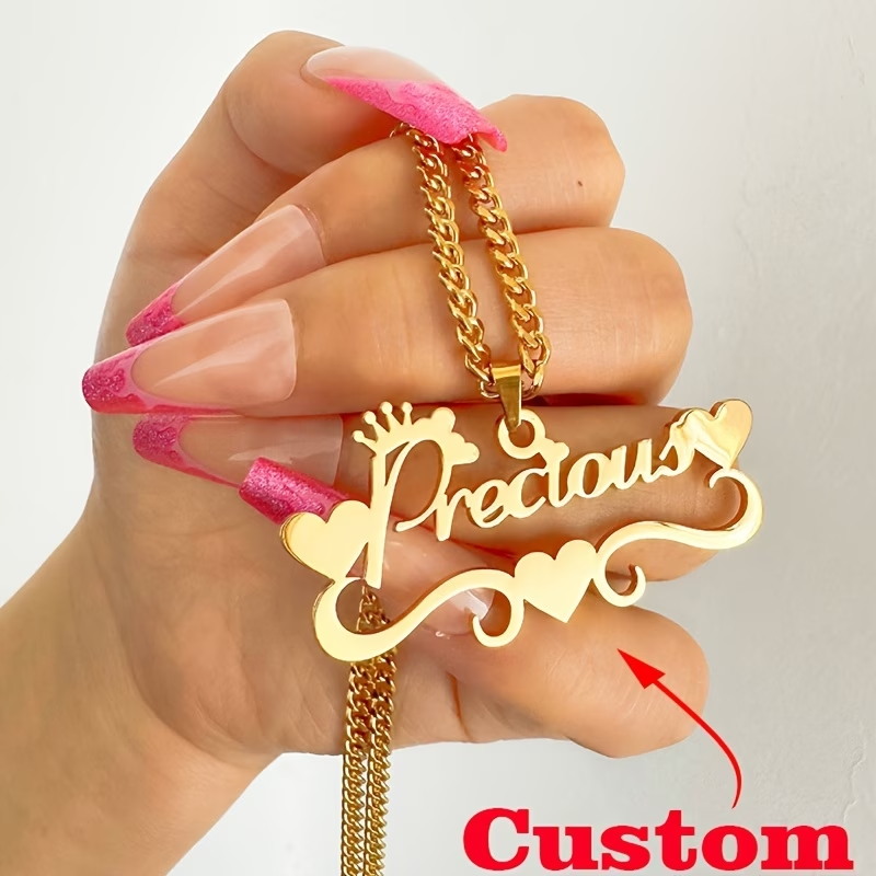 Women Fashion Name Ideas - Custom Name Necklace Gold Plated -
