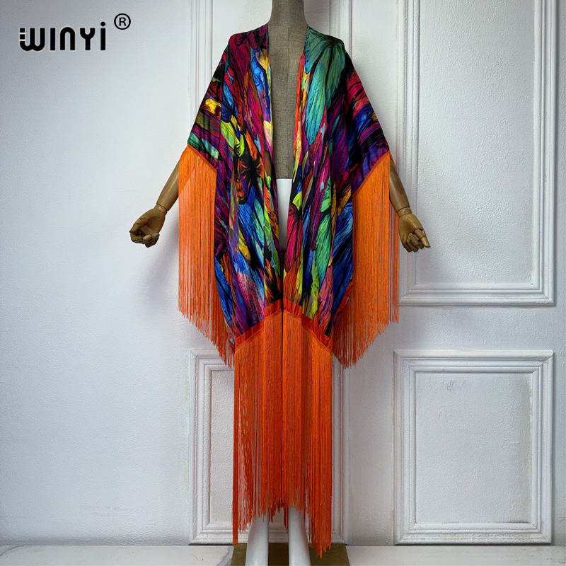 Women'S Fashion Kimono - WINYI kimono beach cover-ups boho print