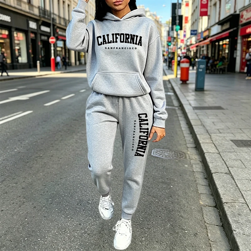 Women'S Fashion Suit - Urban Casual Fashion Hoodie Jogger Suit