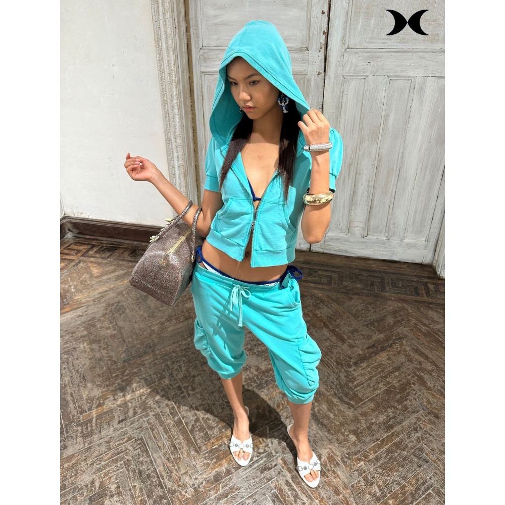 Women'S Fashion Suit - American street spice girl style short-sleeved