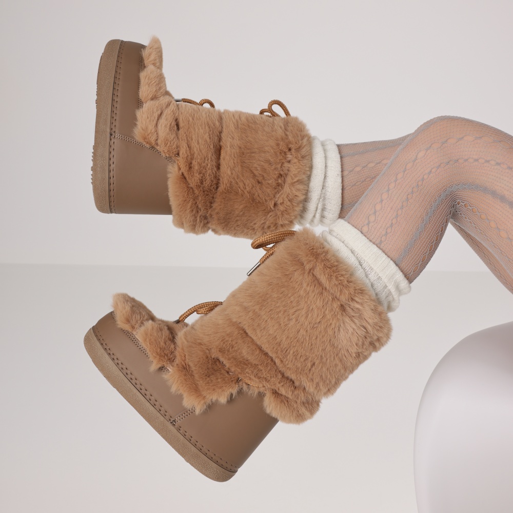 Furry Boots For Women Round To - Winter Fashion Women Boots 评论和价格