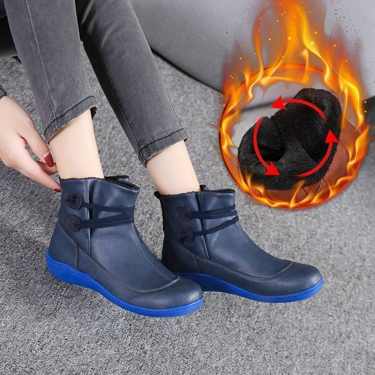 Women Vintage Round Toe PU Lea - Women'S Fashion Riding Boots 评论和价格