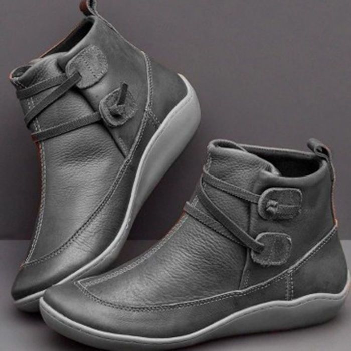 Women Vintage Round Toe PU Lea - Women'S Fashion Riding Boots 评论和价格