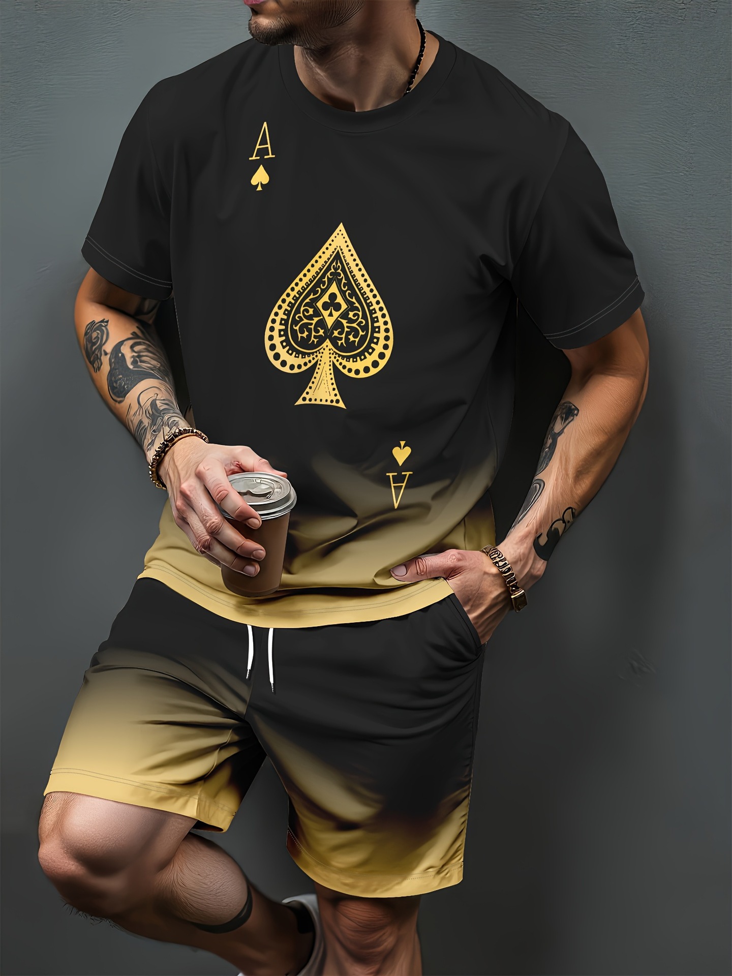 Gradient Letter Pattern 3D Pri - Women And Men Fashion 评论和价格