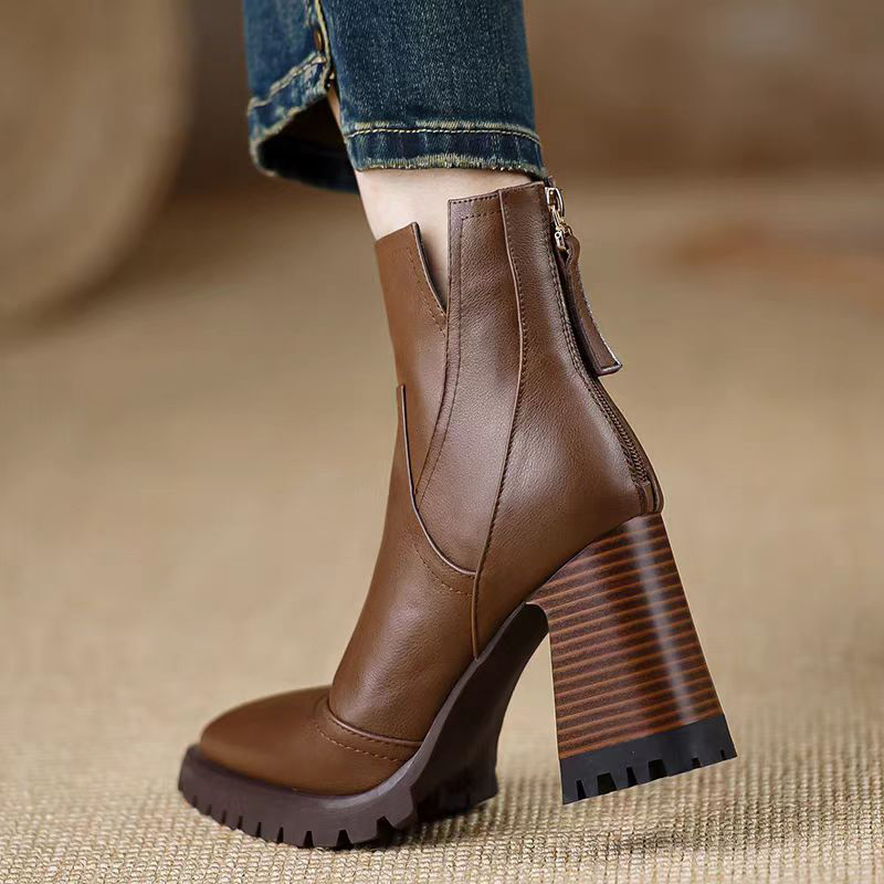 Oulylan Thick High-heeled Wome - Winter Fashion Women Boots 评论和价格
