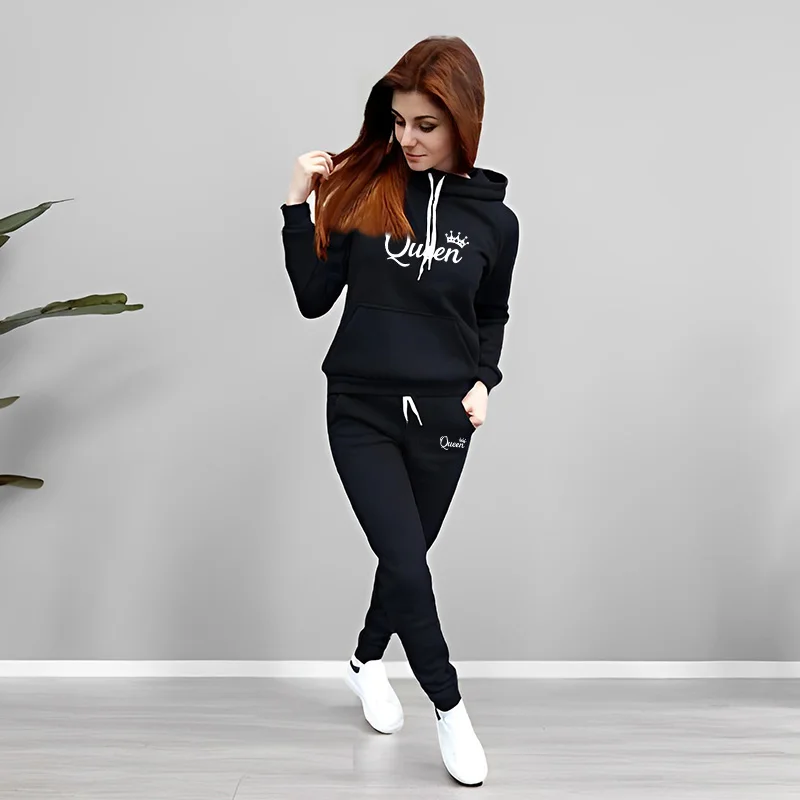 Womens Tracksuit Queen Letter  - Women'S Fashion Suit 评论和价格