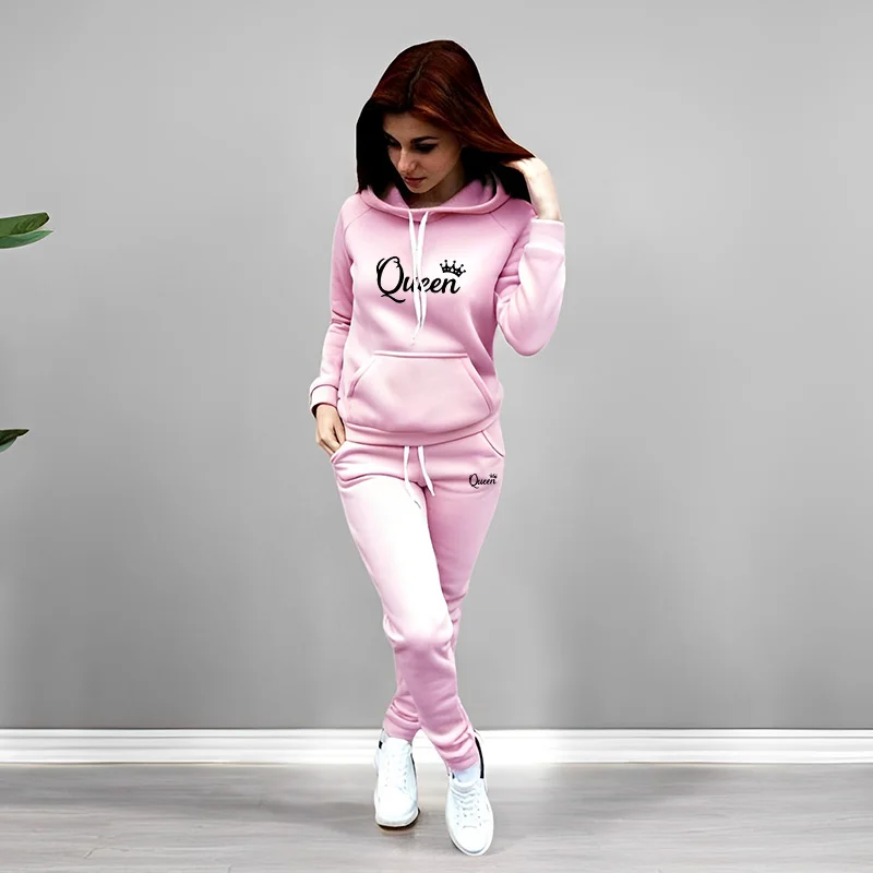 Womens Tracksuit Queen Letter  - Women'S Fashion Suit 评论和价格