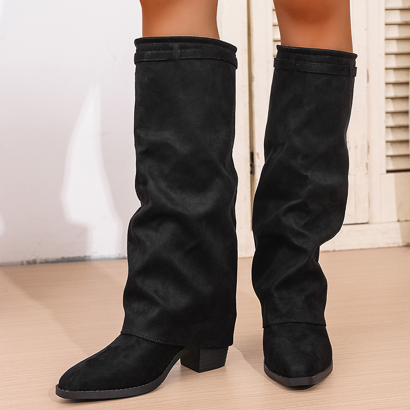 Fashion Slip On High Heeled Kn - Winter Fashion Women Boots 评论和价格