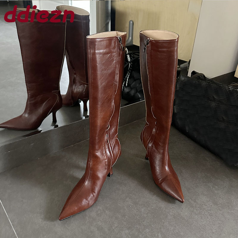 Fashion Pointed Toe Ladies Kne - Winter Fashion Women Boots 评论和价格