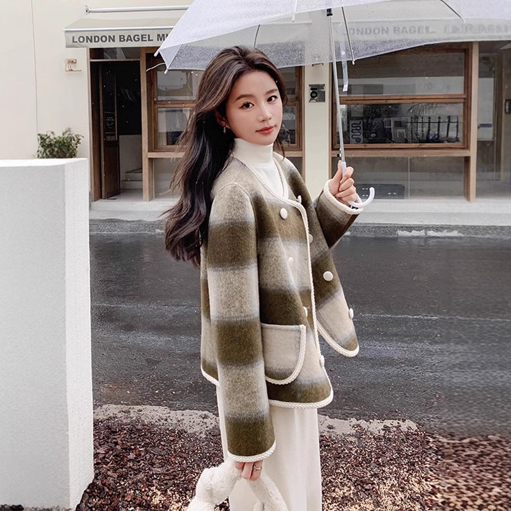 Tweed Jacket Blue Womens Winte - Sherpa Coat Women 评论和价格