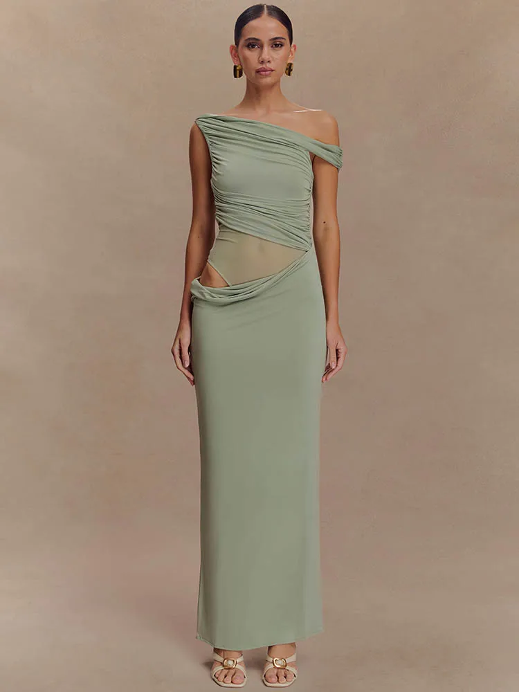 One Shoulder Slinky Sexy Maxi  - Women'S Fashion In 1920 评论和价格