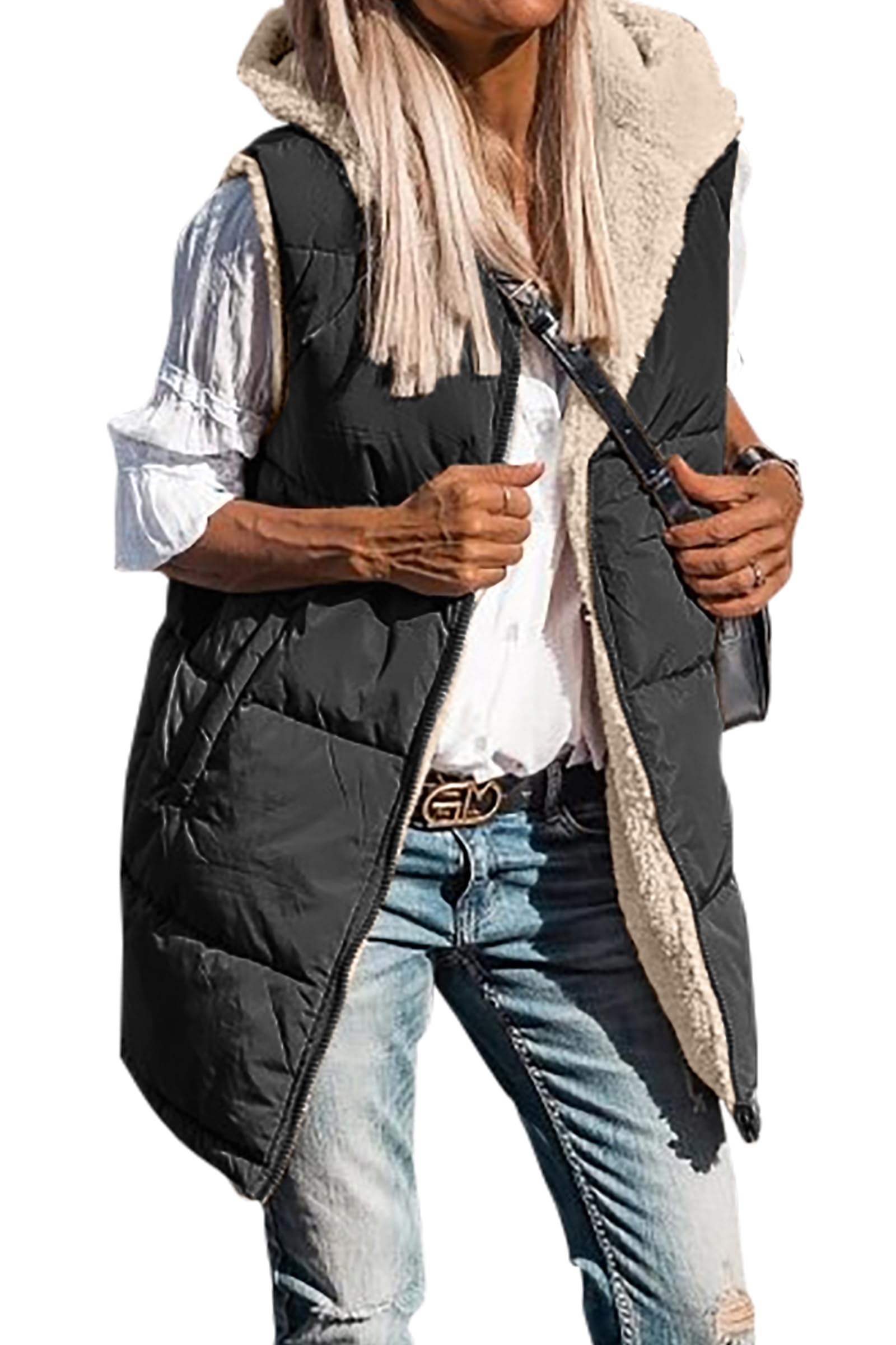 Both Sides Can Wear Women's 20 - Sherpa Coat Women 评论和价格