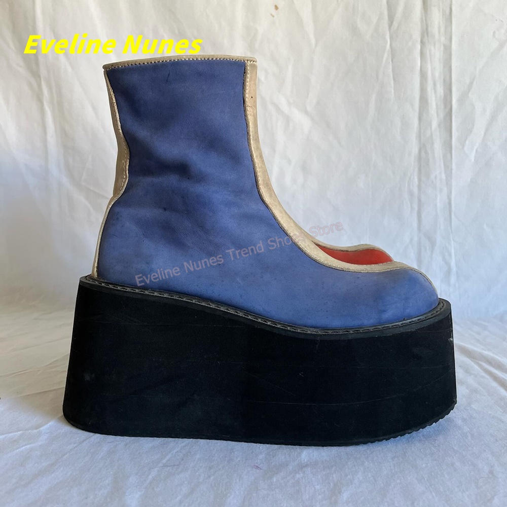 Y2K Red Blue Platform Ankle Bo - Women'S Fashion Trends Spring 2026 评论和价格