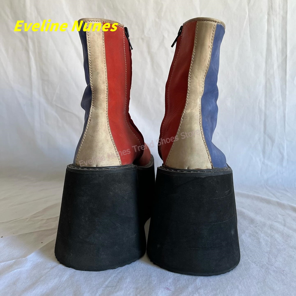 Y2K Red Blue Platform Ankle Bo - Women'S Fashion Trends Spring 2026 评论和价格