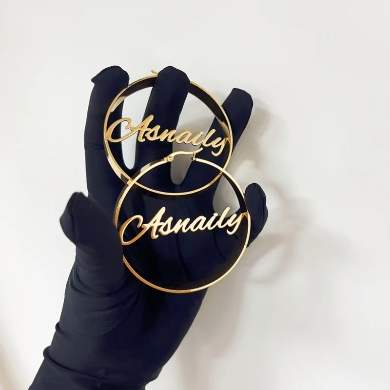 Personalized Name Earrings Cus - Women Fashion Name Ideas 评论和价格