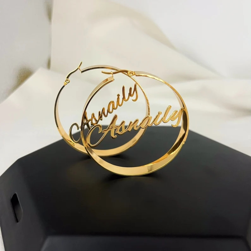Personalized Name Earrings Cus - Women Fashion Name Ideas 评论和价格