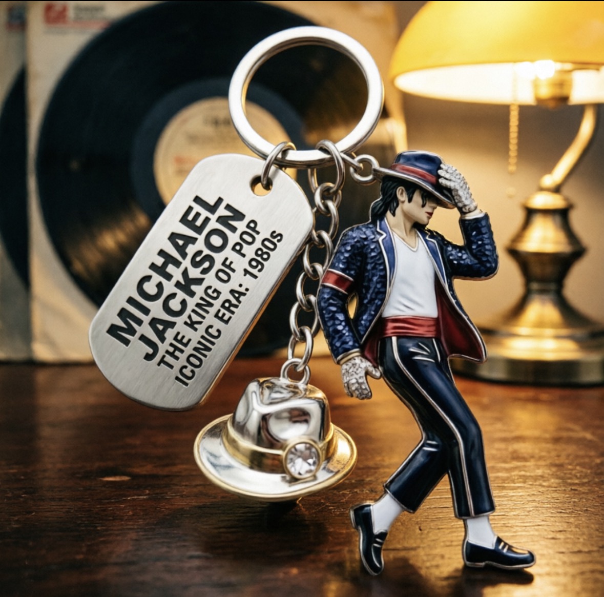 Michael Jackson Keychain, Clas - Women And Men Fashion 评论和价格