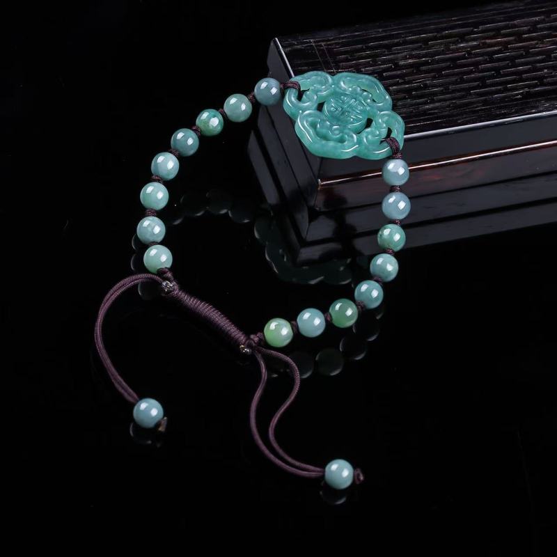 Natural Jadeite A-grade Bracel - Women And Men Fashion 评论和价格