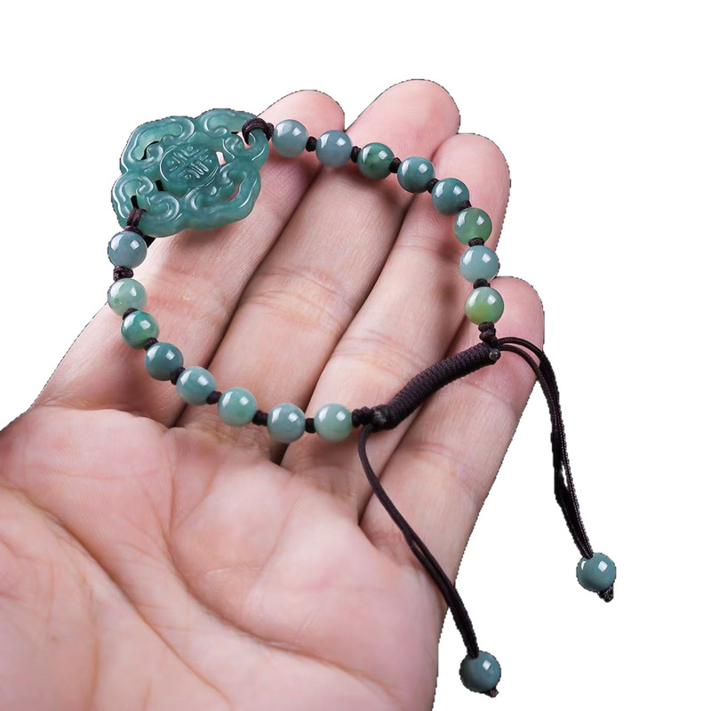 Natural Jadeite A-grade Bracel - Women And Men Fashion 评论和价格
