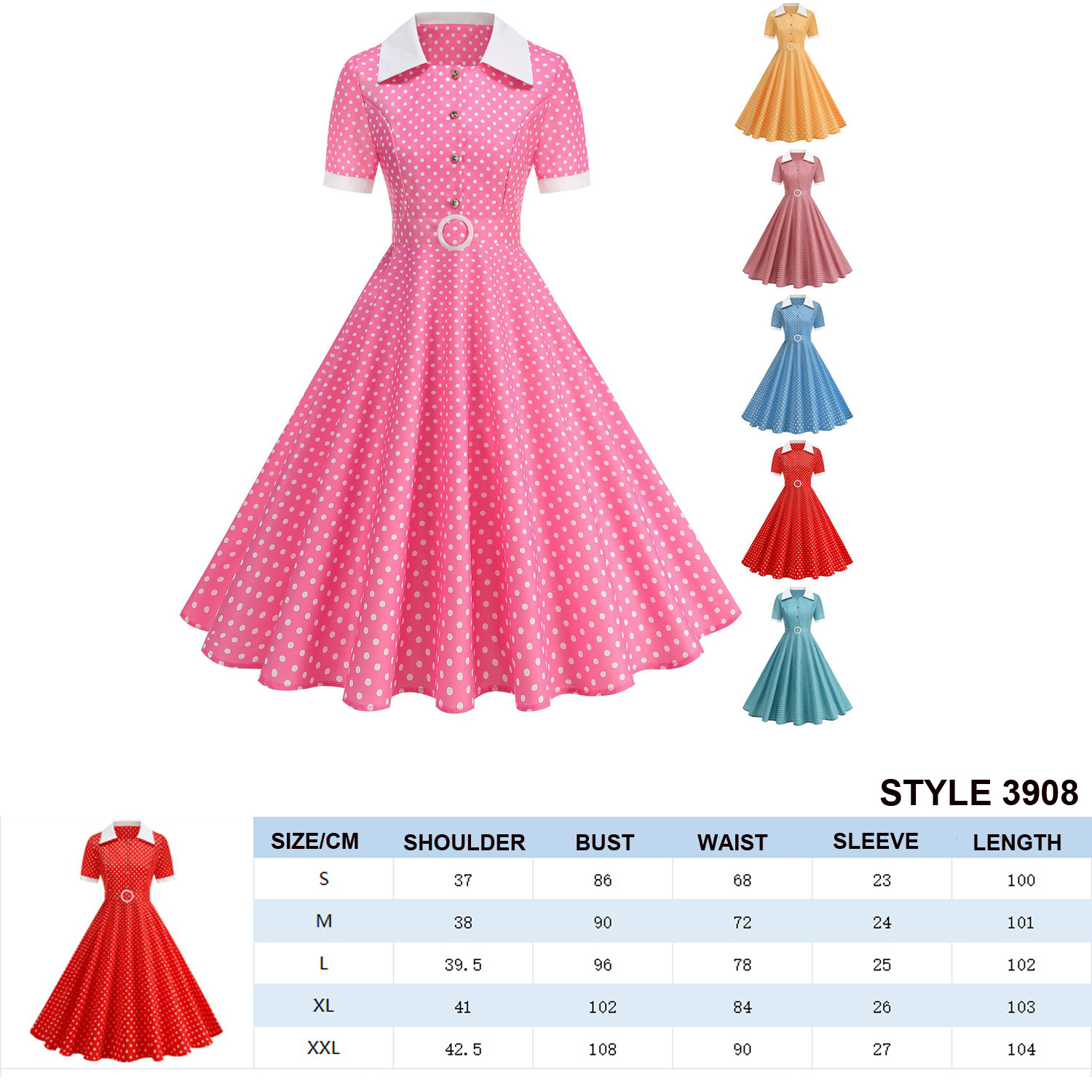 Plaid Vintage Office Summer Dr - Women'S Fashion From The 60S 评论和价格