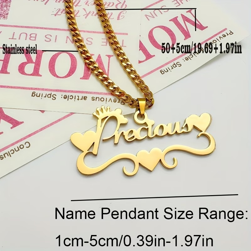 Custom Name Necklace Gold Plat - Women Fashion Name Ideas 评论和价格