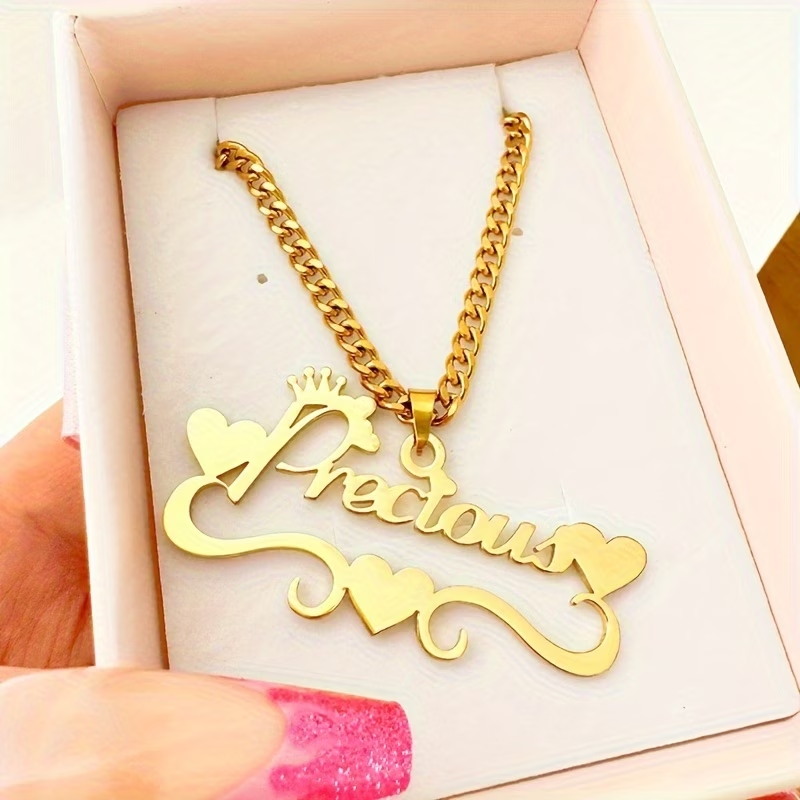 Custom Name Necklace Gold Plat - Women Fashion Name Ideas 评论和价格