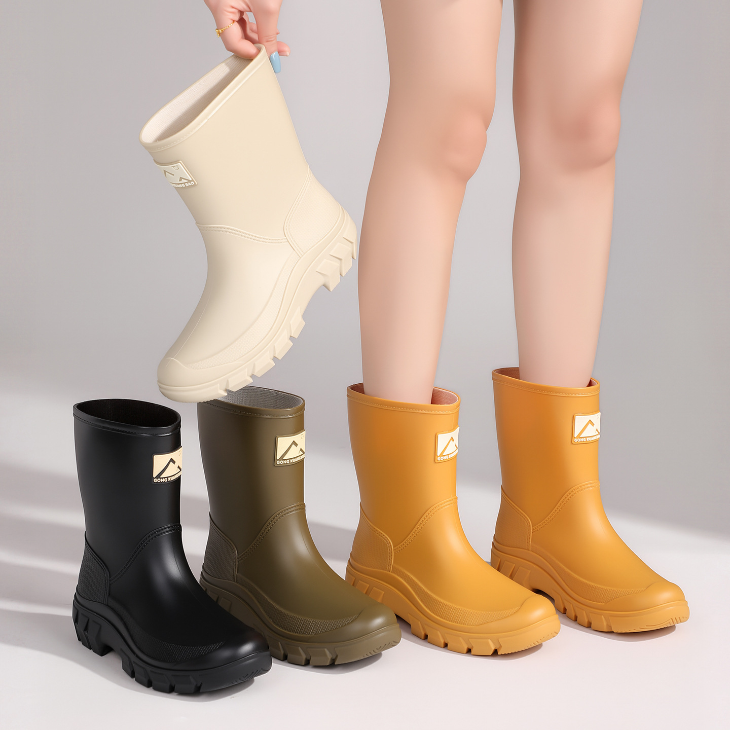 Women's Mid-Calf Fleece Lined  - Women'S Fashion Rain Boots 评论和价格