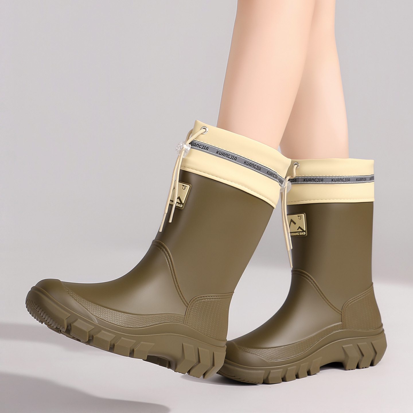 Women's Mid-Calf Fleece Lined  - Women'S Fashion Rain Boots 评论和价格