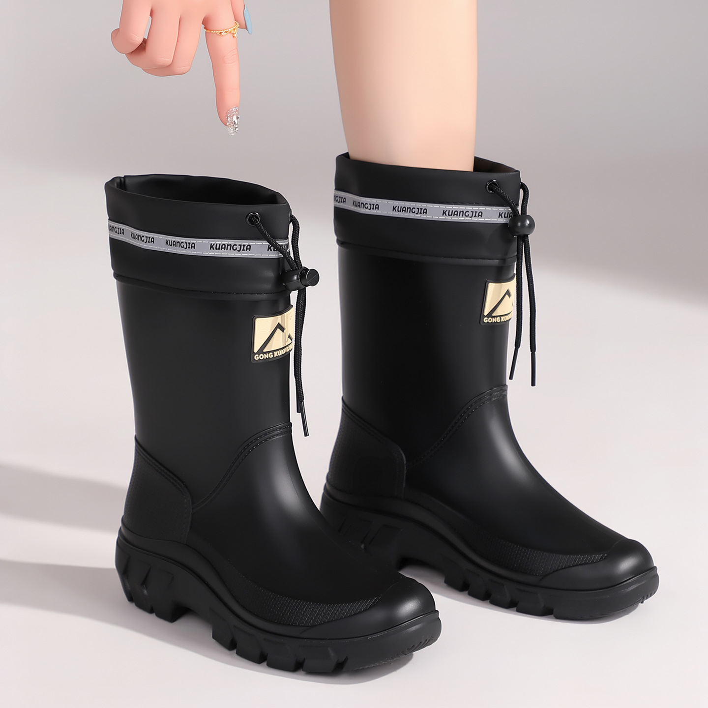 Women's Mid-Calf Fleece Lined  - Women'S Fashion Rain Boots 评论和价格