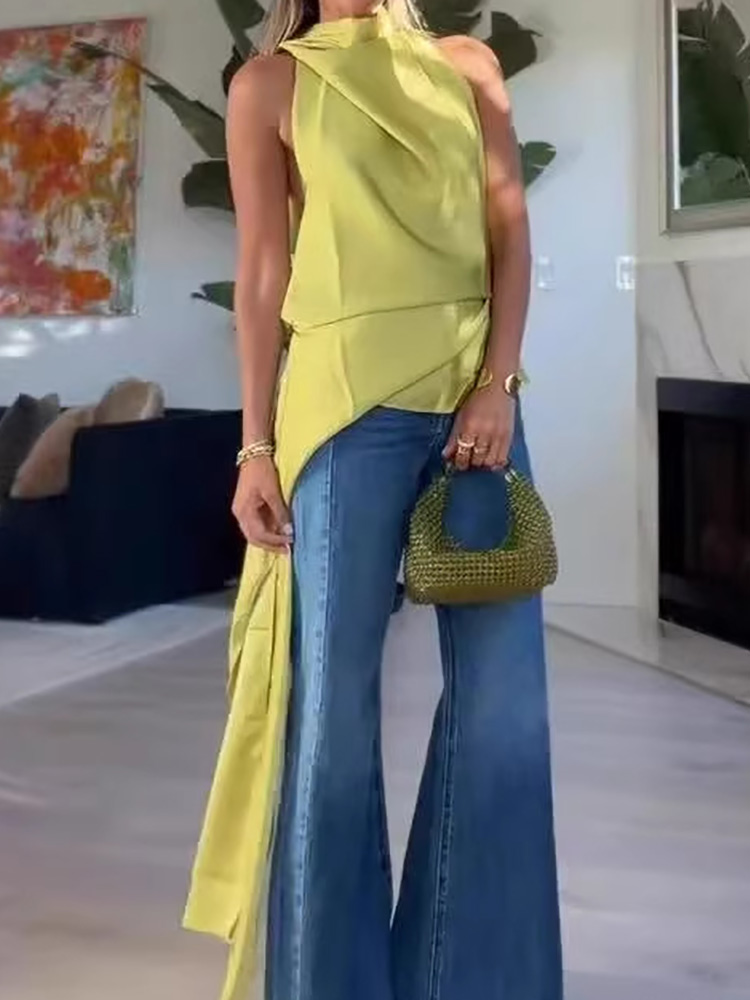 Halter Lace-Up Fashion Chic Bl - Women'S Fashion Trends Spring 2026 评论和价格