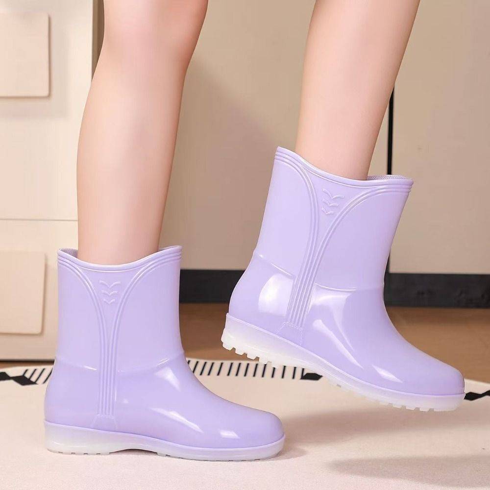 Mid-calf Women Rain Boots Wate - Women'S Fashion Rain Boots 评论和价格