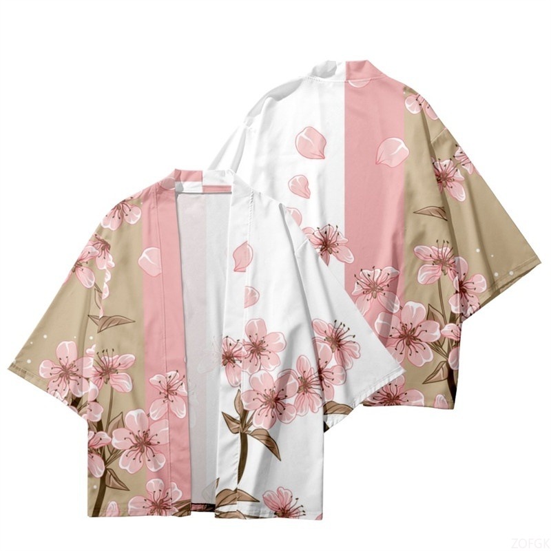 Summer Women Flower Print Kimo - Women'S Fashion Kimono 评论和价格