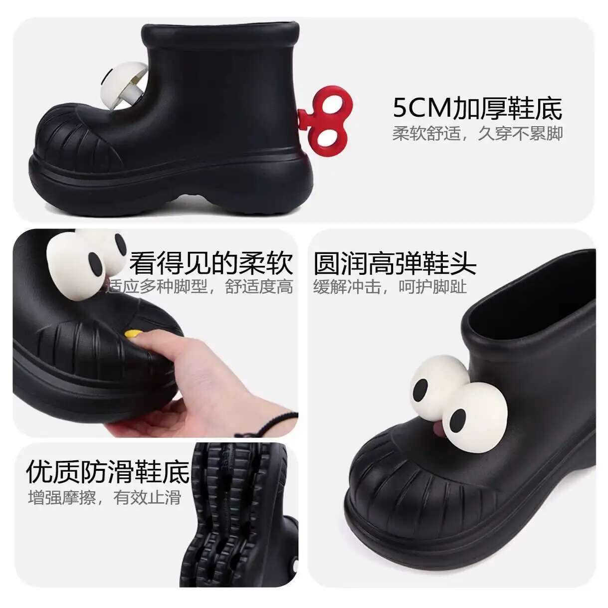 Women Rain Boots Round Toe Big - Women'S Fashion Rain Boots 评论和价格