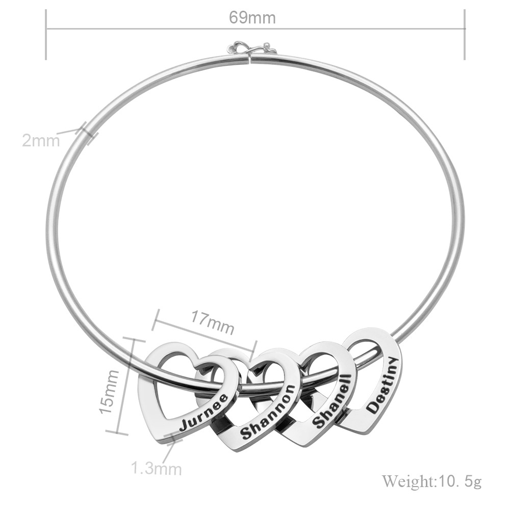 Customized Heart Charm Bracele - Women Fashion Name Ideas 评论和价格