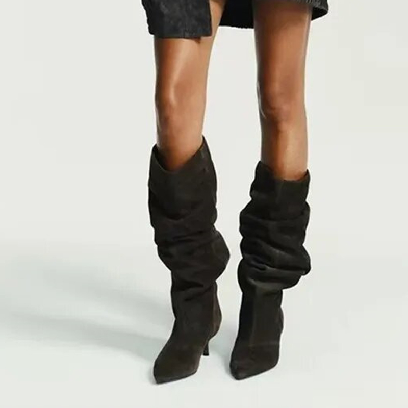 Liyke Runway Fashion Pleated S - Winter Fashion Women Boots 评论和价格