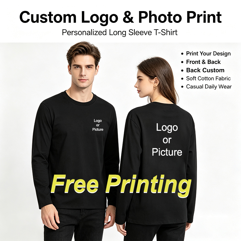 Customized Cotton Long Sleeve  - Women And Men Fashion 评论和价格